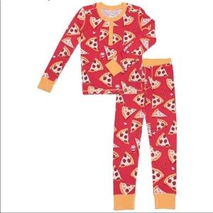 NWT Munki Munki pizza pajama unisex set size 14